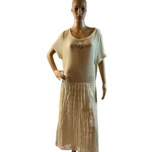Sweet Soda Women’s Vintage Size 16  Cream White Lace Long Dress